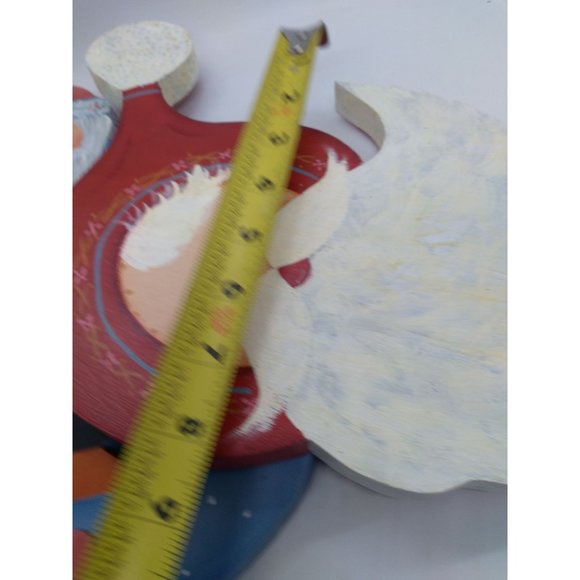 Two vintage handcrafted wooden Santa Claus Decorative Plaques - Picture 11 of 11